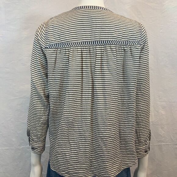 J. CREW EMBROIDERED ALPINE FOLK POPOVER IN STRIPE - Picture 6 of 7